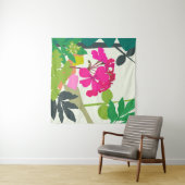 Bold Blooming Geraniums Bloemist Modern Wandkleed (In Situ (horizontaal))