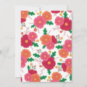 Bold Blooms Baby shower Uitnodiging (Achterkant)