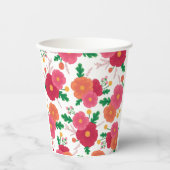 Bold Blooms Paper Party Cup Papieren Bekers (Voorkant)
