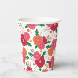 Bold Blooms Paper Party Cup Papieren Bekers