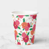 Bold Blooms papieren feestbeker Bekers (Achterkant)