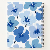 Bold Blooms Scribbles Blauw Notitieboek (Achterkant)