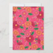 Bold Blooms verjaardagsfeestje uitnodiging (Achterkant)