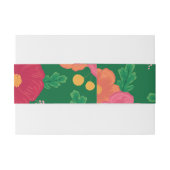 Bold Blooms Wedding Invitation Belly Band Uitnodigingen Wikkel (Achterkant Voorbeeld)