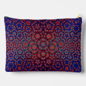 Bold Blue And Red Pattern Cosmetic Bag Etui (Achterkant)