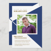 Bold Blue Angles-Afstuderen Aankondiging (Voorkant / Achterkant)