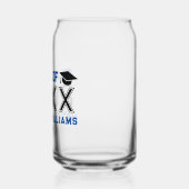 Bold Blue Black Klasse van 2025 Graduation Party Blikvorm Glas (Links)