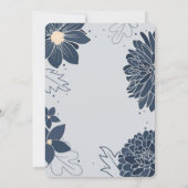 Bold Blue Botanicals met Foto Christening Kaart (Achterkant)