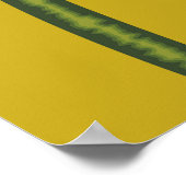 Bold Blue Daisy Art op mosterdgele achtergrond Poster (Hoek)