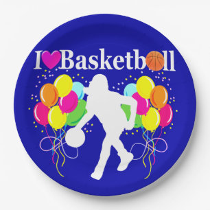 BOLD BLUE IK HOU VAN BASKETBALPAPIER BORDEN PAPIEREN BORDJE