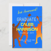 Bold Blue Modern Tech Afstuderen Aankondiging (Voorkant)