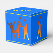 Bold Blue Modern Tech Afstuderen Bedankdoosjes (Achterkant)