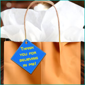 Bold Blue Modern Tech Afstuderen Bedankjes Labels