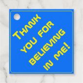 Bold Blue Modern Tech Afstuderen Bedankjes Labels (Voorkant)