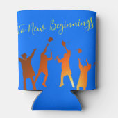 Bold Blue Modern Tech Afstuderen Blikjeskoeler (Achterkant)