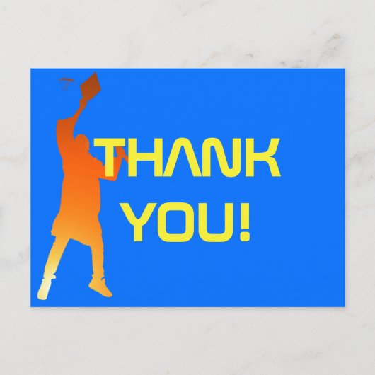 Bold Blue Modern Tech Afstuderen Briefkaart (Voorkant)