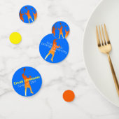 Bold Blue Modern Tech Afstuderen Confetti (Groep)