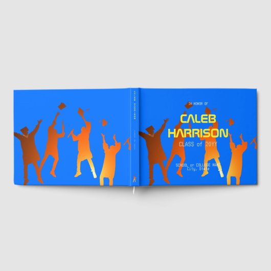 Bold Blue Modern Tech Afstuderen Gastenboek (Volledig)