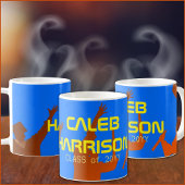 Bold Blue Modern Tech Afstuderen Koffiemok