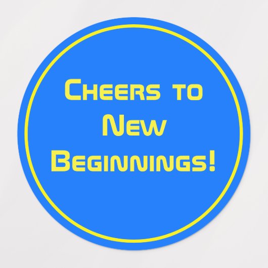 Bold Blue Modern Tech Afstuderen Labels (Design 2)