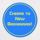 Bold Blue Modern Tech Afstuderen Labels (Design 1)