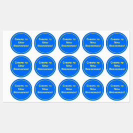 Bold Blue Modern Tech Afstuderen Labels