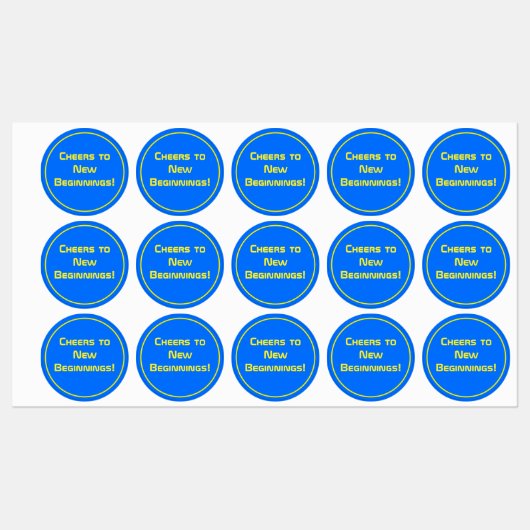 Bold Blue Modern Tech Afstuderen Labels (Vel)