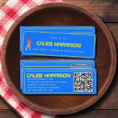 Bold Blue Modern Tech Afstuderen Mini Visitekaartje