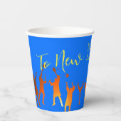 Bold Blue Modern Tech Afstuderen Papieren Bekers (Voorkant)