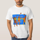 Bold Blue Modern Tech Afstuderen T-shirt (Voorkant)
