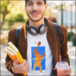 Bold Blue Modern Tech Afstuderen T-shirt