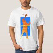 Bold Blue Modern Tech Afstuderen T-shirt (Voorkant)