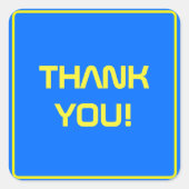 Bold Blue Modern Tech Afstuderen Vierkante Sticker (Voorkant)