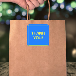 Bold Blue Modern Tech Afstuderen Vierkante Sticker