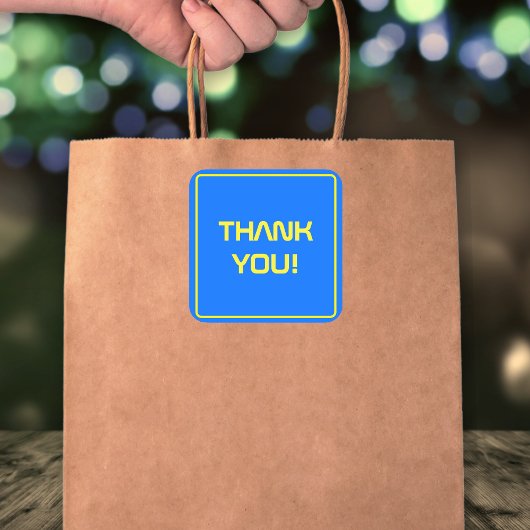 Bold Blue Modern Tech Afstuderen Vierkante Sticker