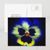 Bold Blue Pansy Flower Photography  Briefkaart (Voorkant / Achterkant)