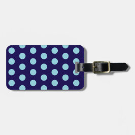Bold Blue Polka Dots Bagagelabel