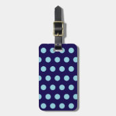 Bold Blue Polka Dots Bagagelabel (Voorkant verticaal)