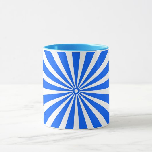 Bold Blue Sunburst Mug Mok (Midden)