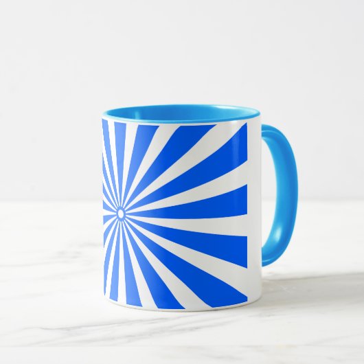 Bold Blue Sunburst Mug Mok (Voorkant rechts)