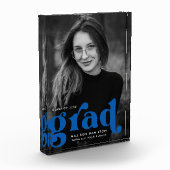 Bold Blue Typography Afstuderen Fotoblokken (Links)