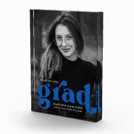 Bold Blue Typography Afstuderen Fotoblokken