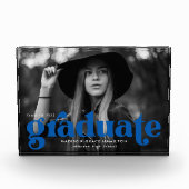 Bold Blue Typography Afstuderen Fotoblokken (Voorkant)