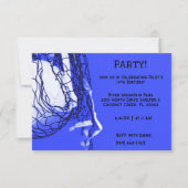 Bold Blue Volleybal Verjaardag Kaart (Voorkant)