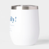 Bold Blue White Modern 50th Birthday Custom  (Achterkant)