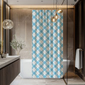 Bold Blue & Yellow Plaid Shower Curtain Gift Man Douchegordijn