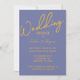 Bold Blueberry Sunshine Typografie Trouwdouche Kaart
