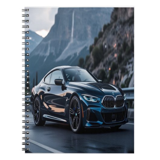 Bold BMW Dream Car Design – Slanke luxe voor auto Notitieboek (Voorkant)