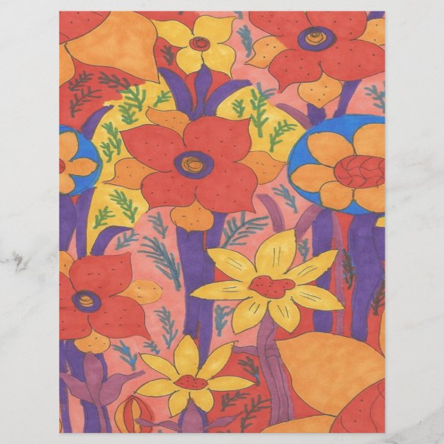 Bold Bohemen Oranje Garden Print (Voorkant)