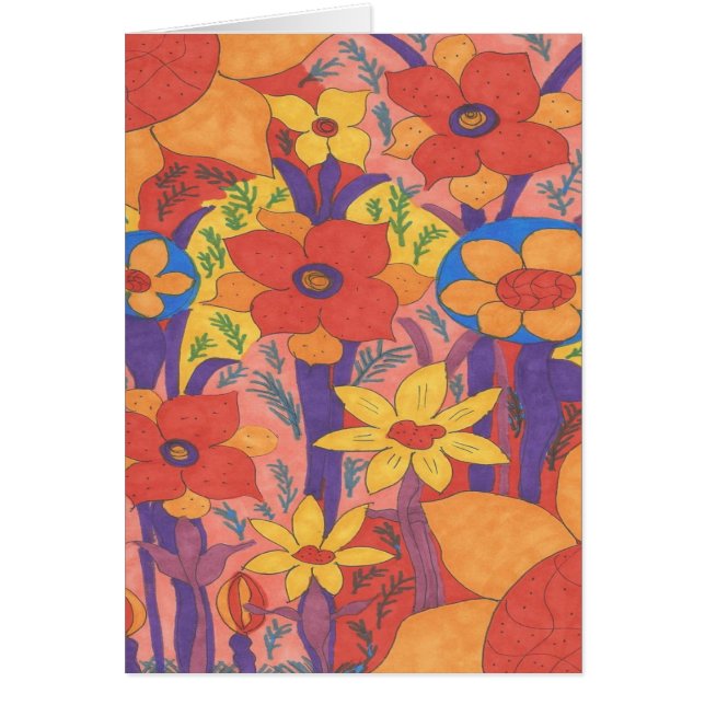Bold Bohemen Oranje Garden Print (Voorkant)